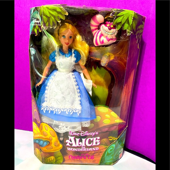Disney Other - WALT DISNEY’S VINTAGE 1999 ALICE IN WONDERLAND & THE CHESHIRE CAT DOLL w/BOX NWT